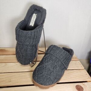 Jessica Simpson Fur Lined Slip Ons Gray Md(7-8)